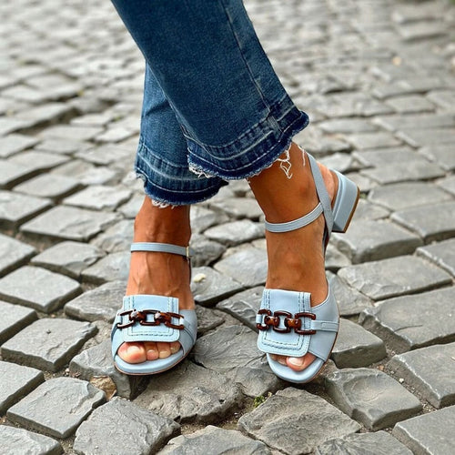 Azzurra | Azure Heeled Sandals