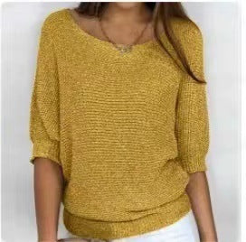 Carolina | Three-Quarter Sleeve Knit Sweater