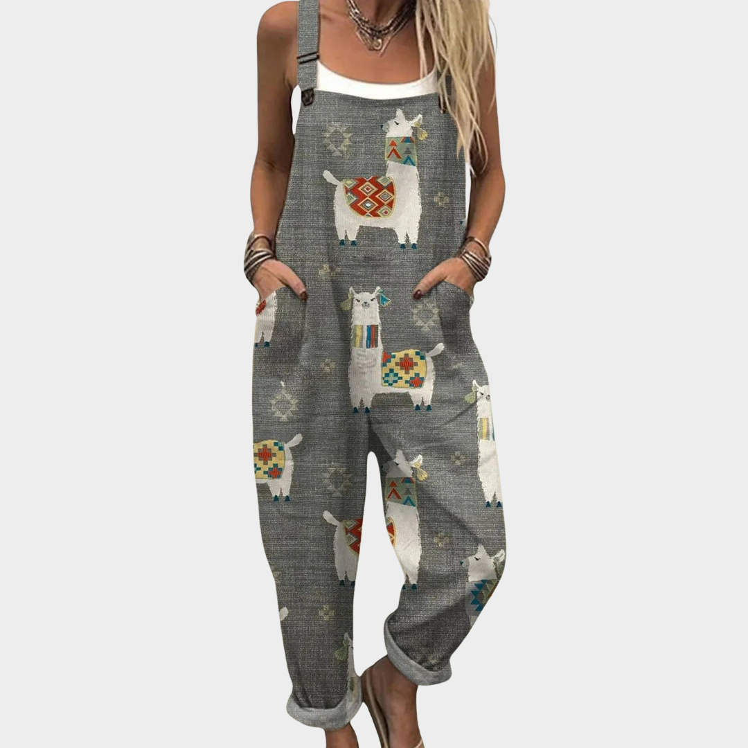 Mabel Printed Overalls for Women