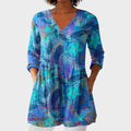 Juliette – women's boho long blouse with V-neck | Bella Taylor - New York
