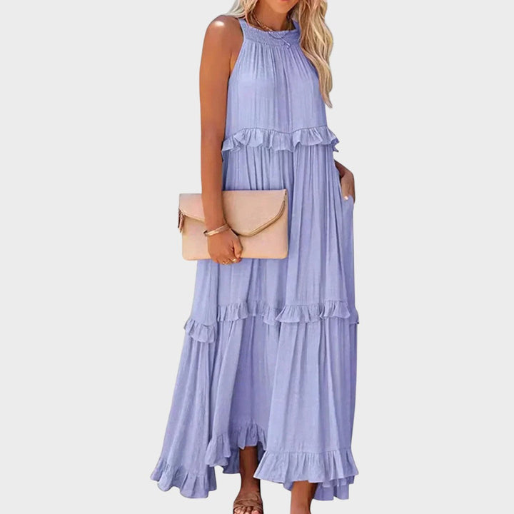 Landry | Sleeveless Dress with Ruffle Trim