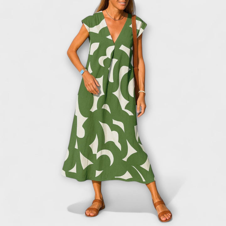 Linae | Lagana Dress with V-Neck