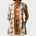 Ella – women's boho long blouse with V-neck | Bella Taylor - New York