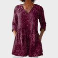 Aria – women's boho long blouse with V-neck | Bella Taylor - New York