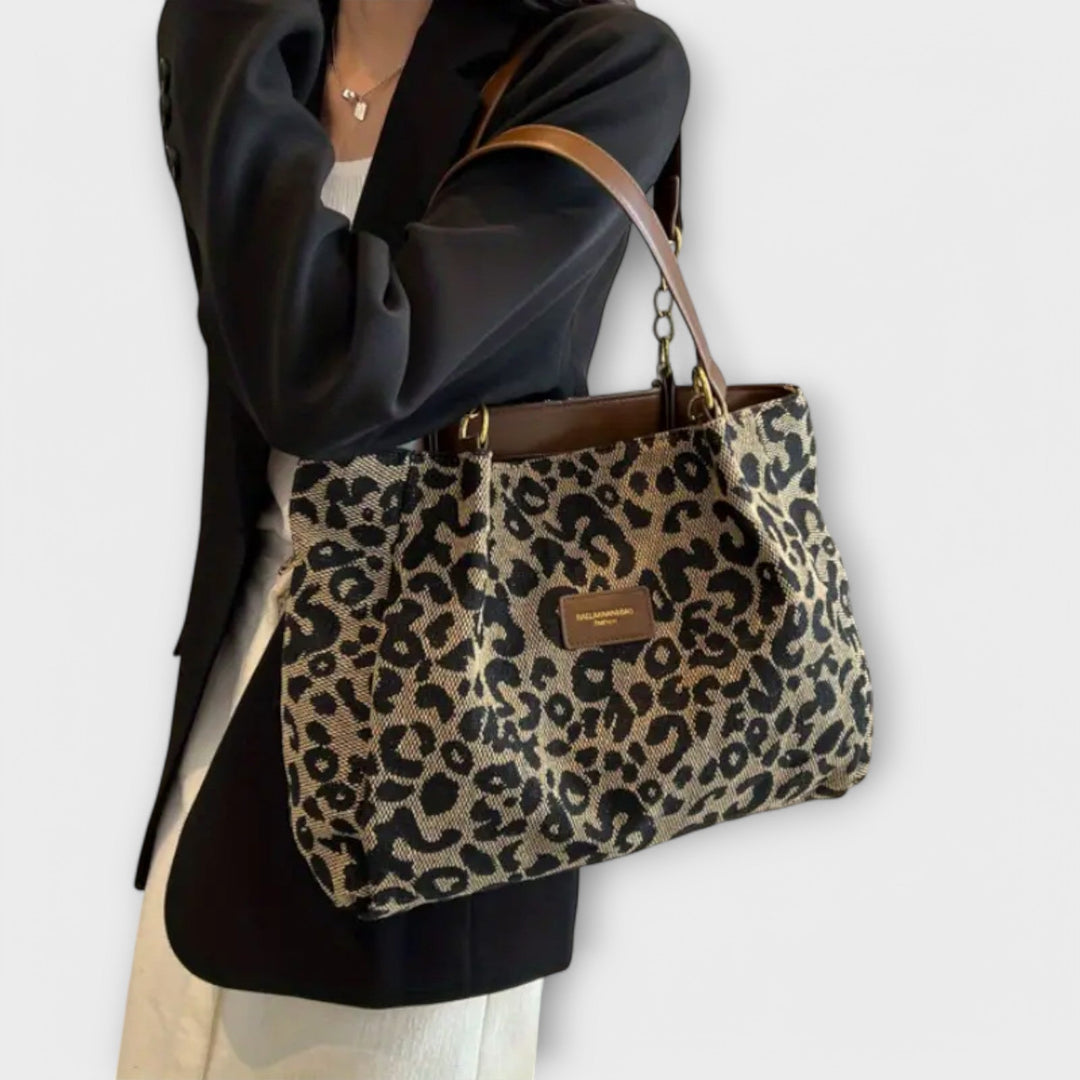 Béatrice | Leopard Canvas Bag