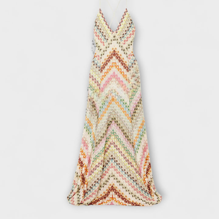 Remi | Maxi dress with colorful chevron pattern by Missoni
