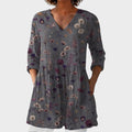 Audrey – women's boho long blouse with V-neck | Bella Taylor - New York