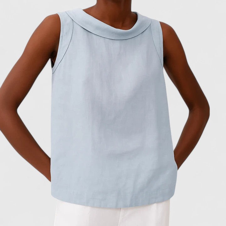 Grace | Elegant Top with Roll Collar