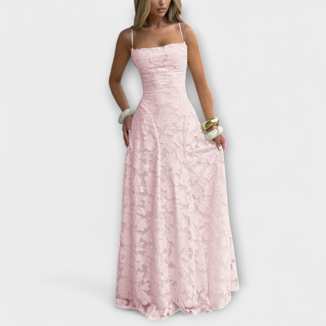 Emberly | Elegant Jacquard Maxi Dress