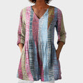 Anais – women's boho long blouse with V-neck | Bella Taylor - New York