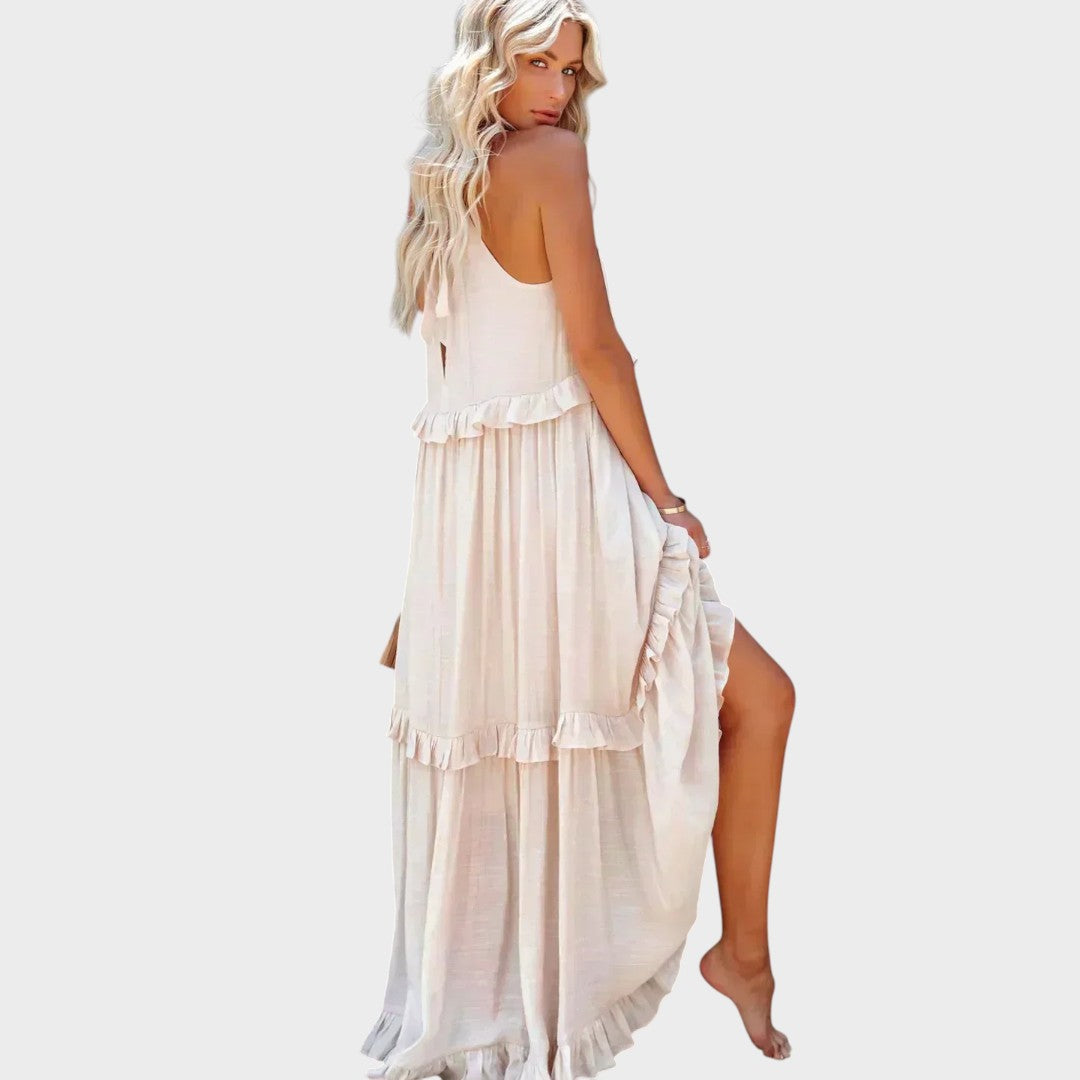 Landry | Sleeveless Dress with Ruffle Trim