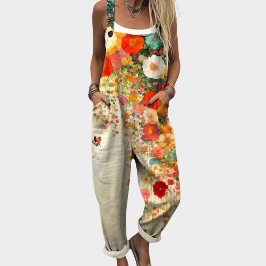 Fleur Botanical Print Overalls for Women