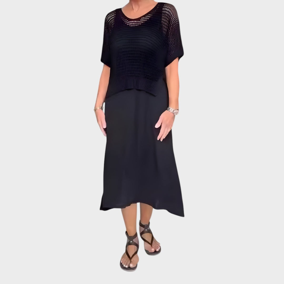 Liza | Dress with Knit Top