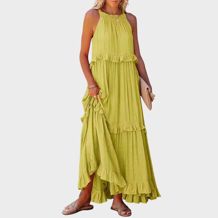Landry | Sleeveless Dress with Ruffle Trim