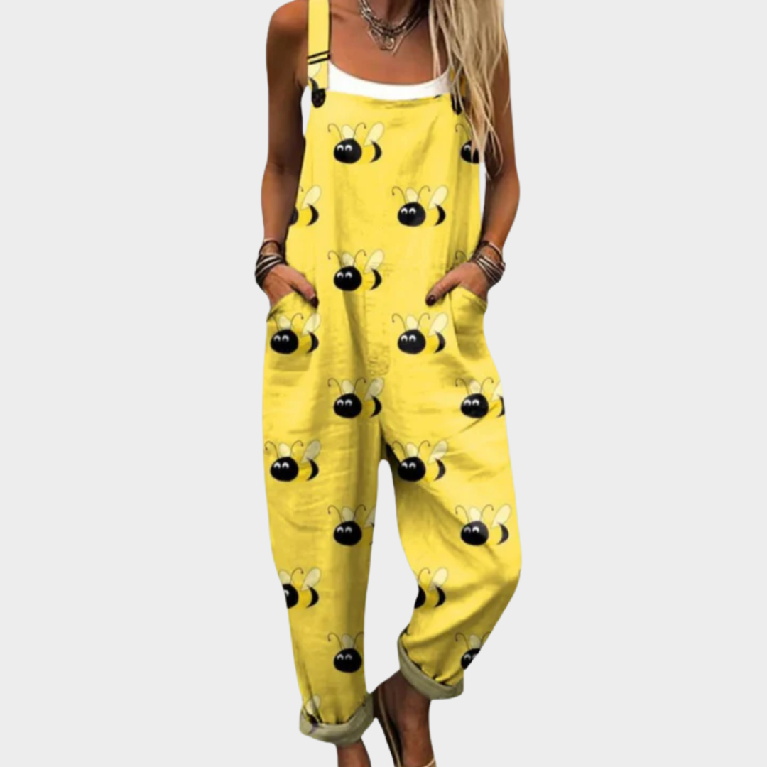 Daisy Yellow Meadow Overalls for Women