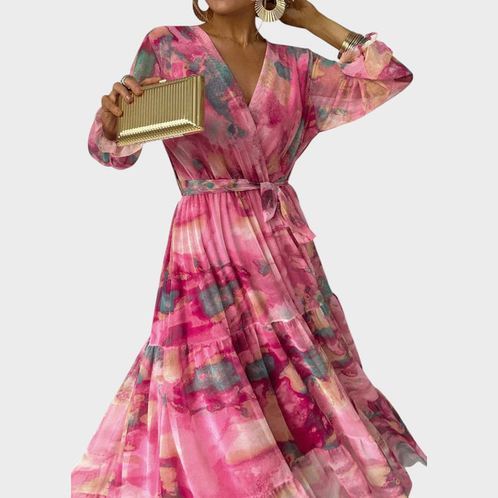 Alanna | Long Floral Print Dress