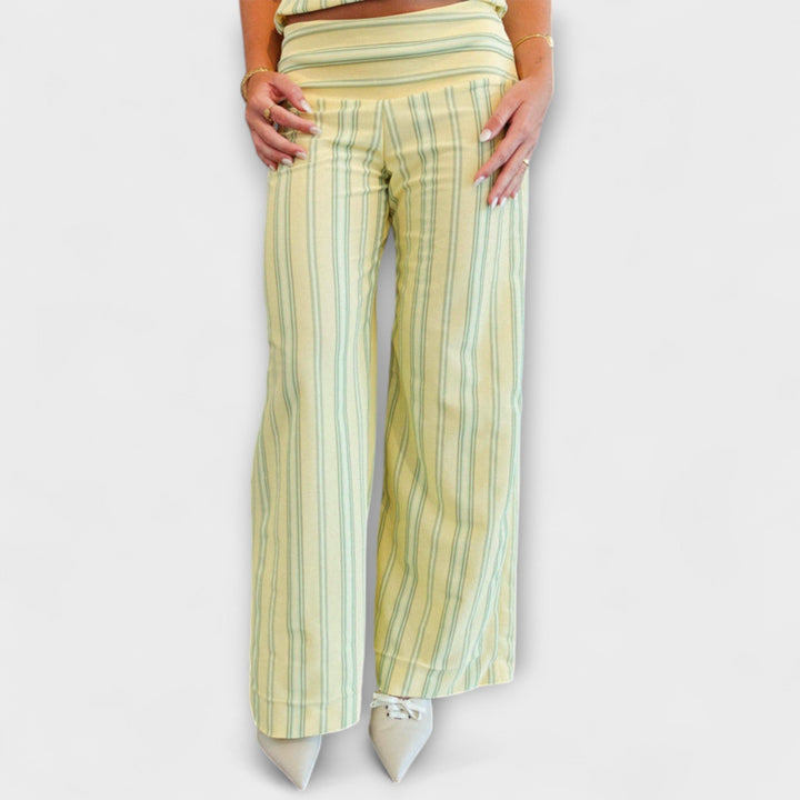 Anastasia | Classic Striped Pants Ensemble