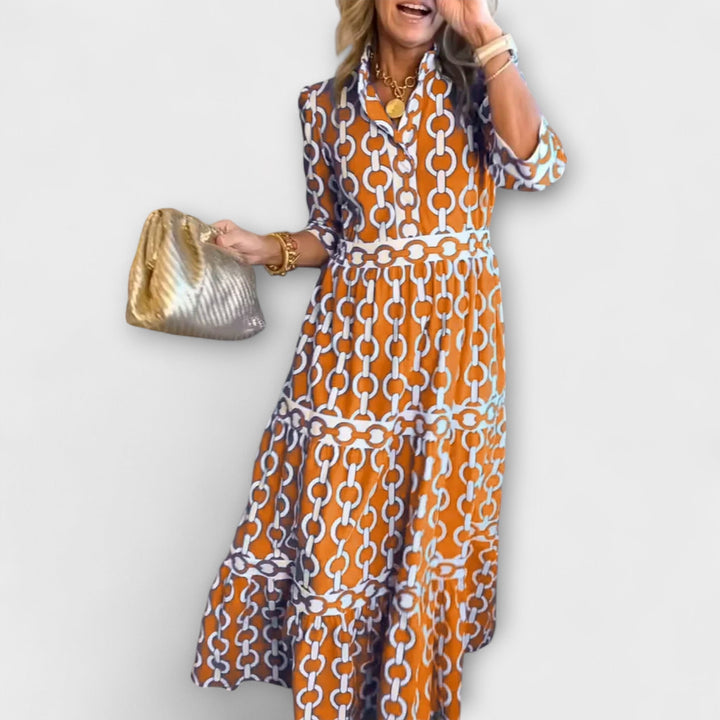 Jude | Midi Dress with Three-Quarter Sleeves