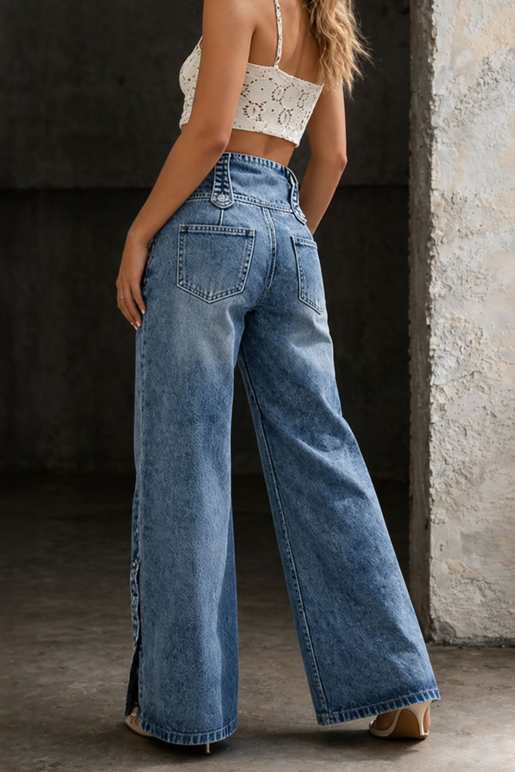 Mia High-Waist Slit Denim Jeans – Bella Taylor - New York