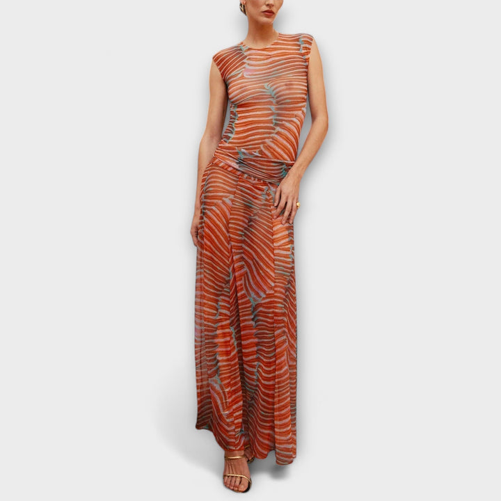 Phoenix | Shimmering Wave Mesh Bodysuit