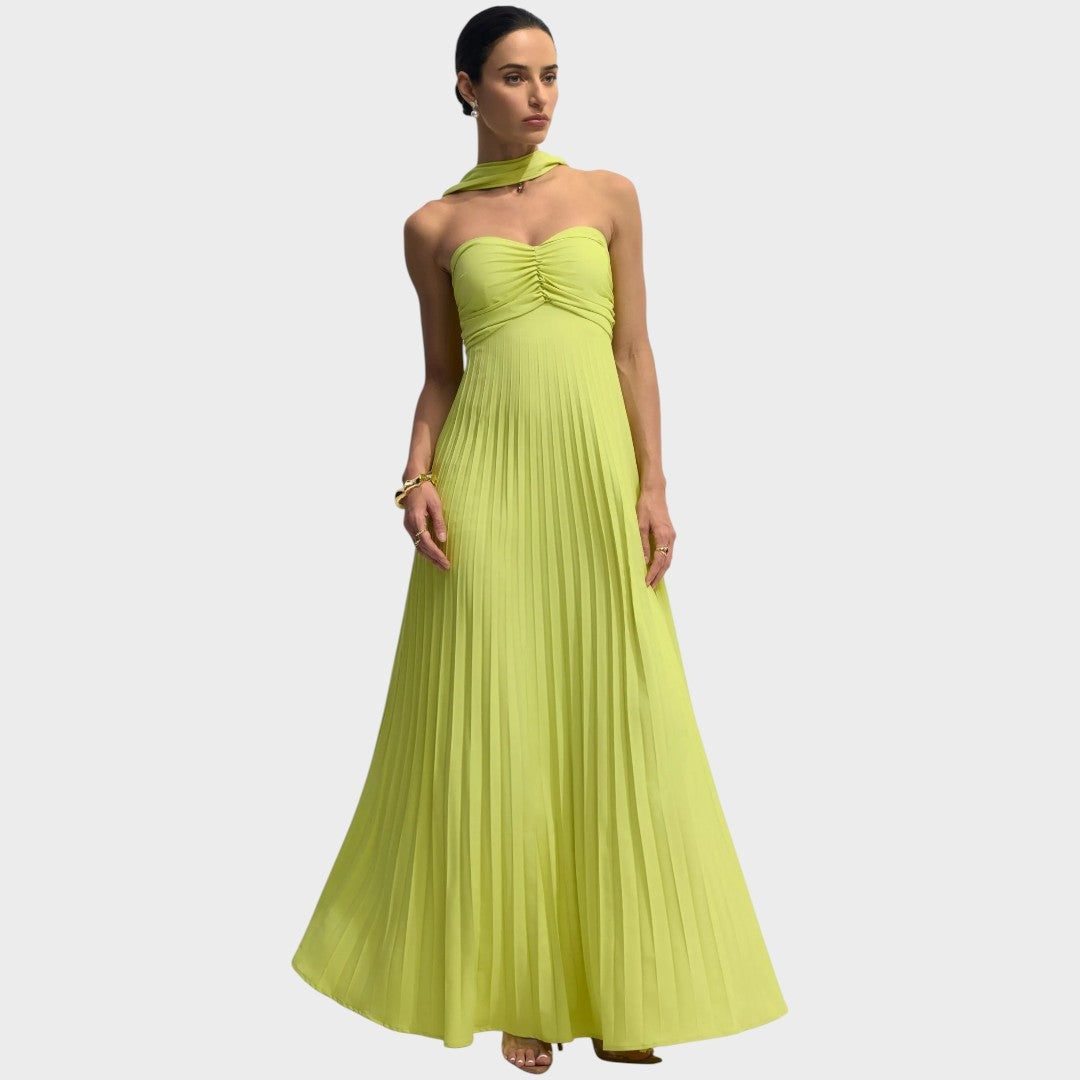 Rosalía | Strapless Pleated Dress