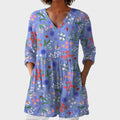 Aline – women's boho long blouse with V-neck | Bella Taylor - New York