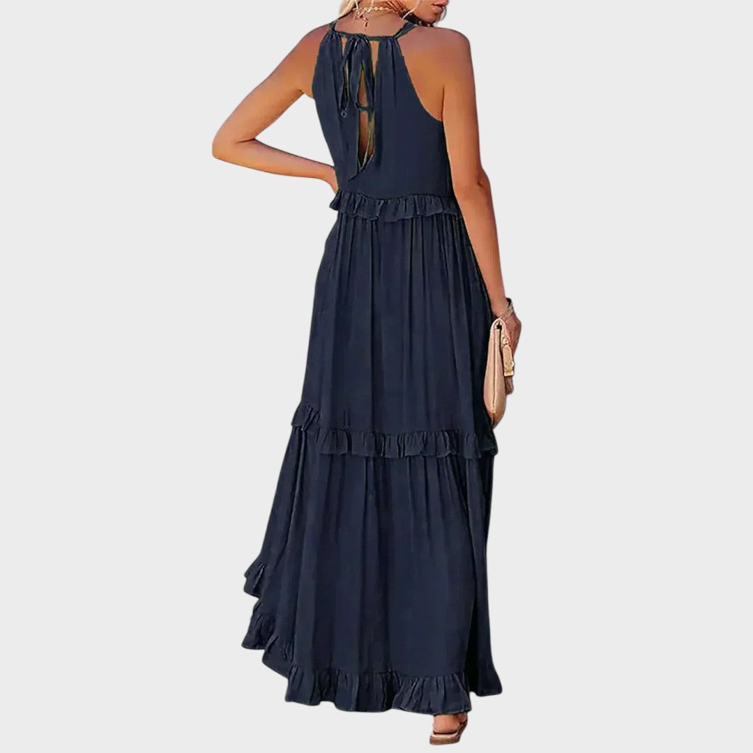 Landry | Sleeveless Dress with Ruffle Trim