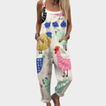 Fresco Artisan Print Overalls for Women