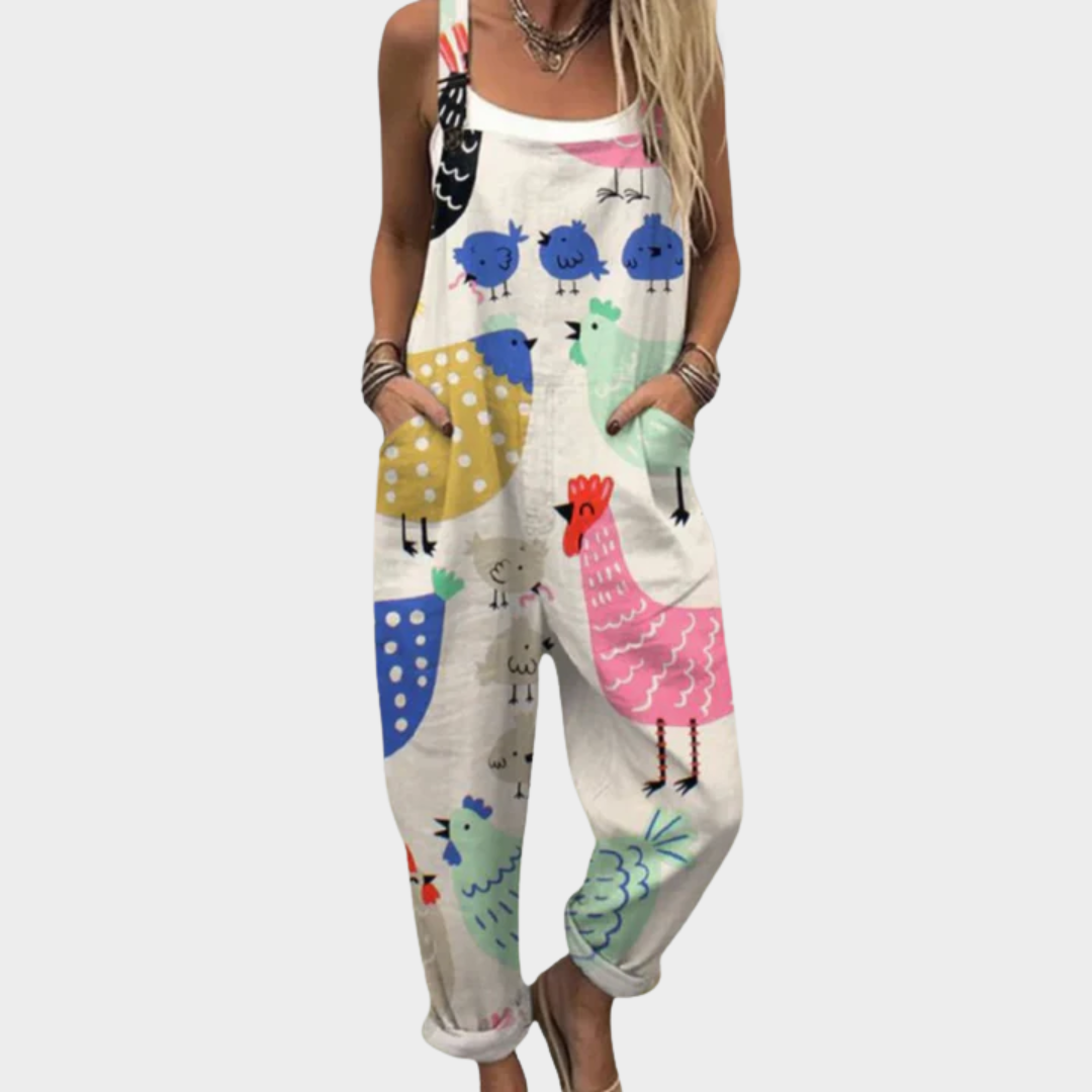 Fresco Artisan Print Overalls for Women