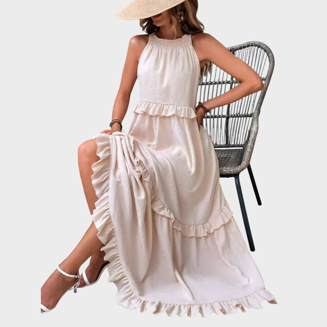 Landry | Sleeveless Dress with Ruffle Trim