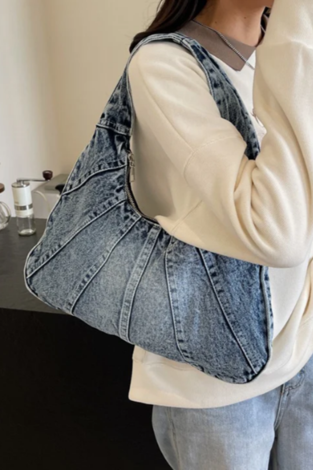 Zara Denim Shoulder Bag – Bella Taylor - New York