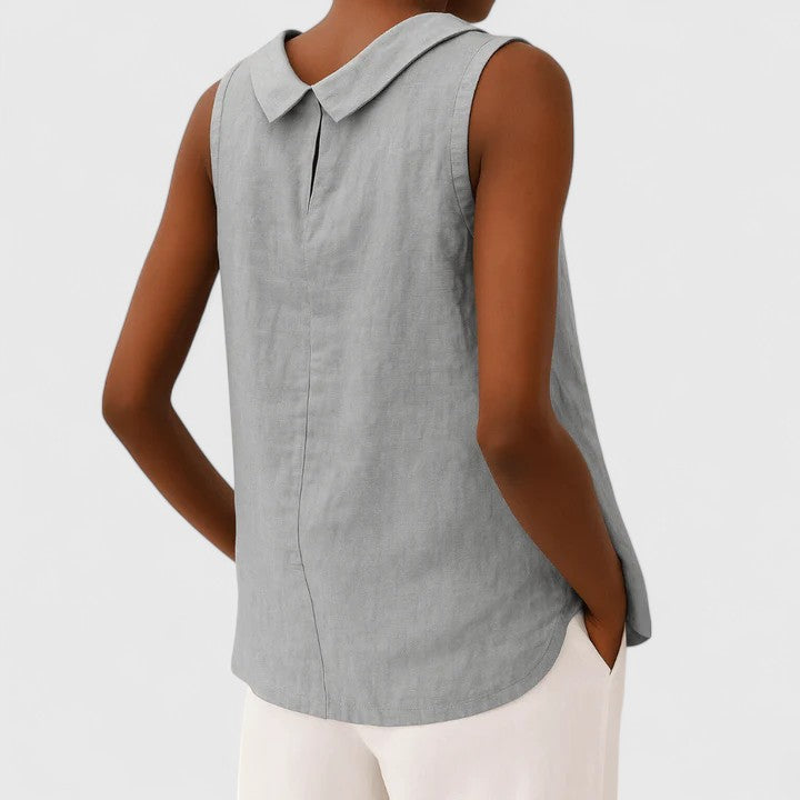 Grace | Elegant Top with Roll Collar