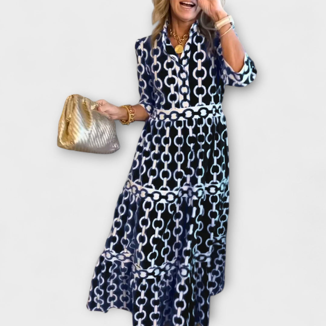 Jude | Midi Dress with Three-Quarter Sleeves