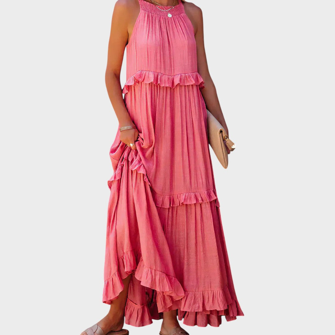 Landry | Sleeveless Dress with Ruffle Trim