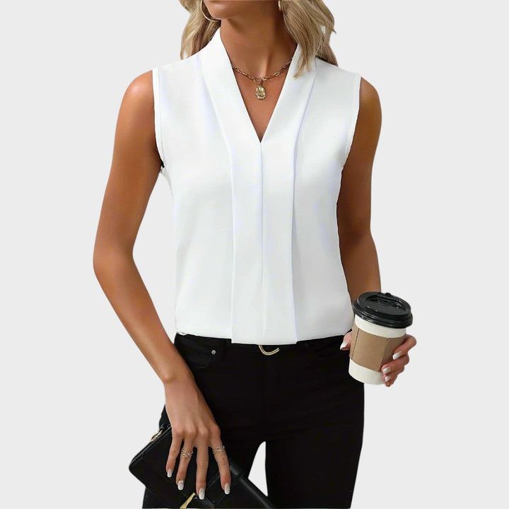 Roma | Sleeveless Blouse with V-Neck