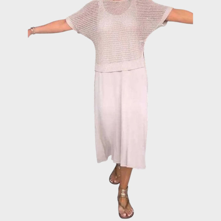 Liza | Dress with Knit Top