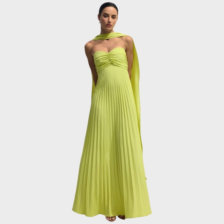 Rosalía | Strapless Pleated Dress