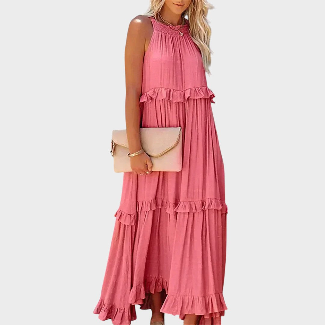 Landry | Sleeveless Dress with Ruffle Trim