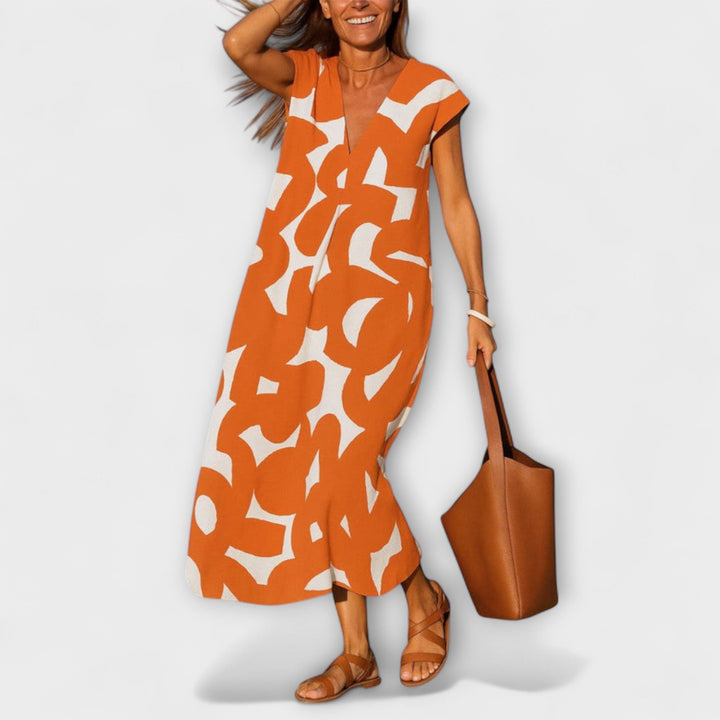 Linae | Lagana Dress with V-Neck