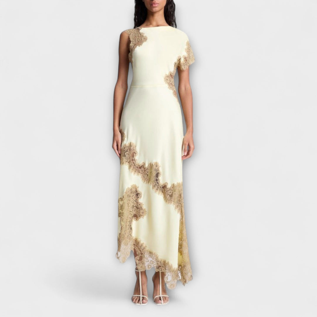 Margaret | Maxi dress with satin and lace details