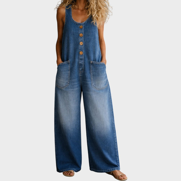 Saylor | Vintage Washed Cotton Denim Overalls