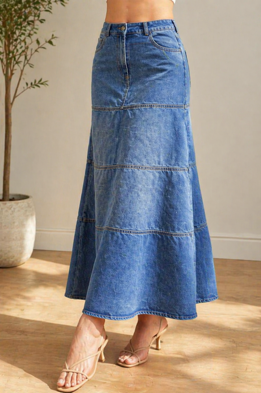 Mary Mid-Length Denim Skirt – Bella Taylor - New York