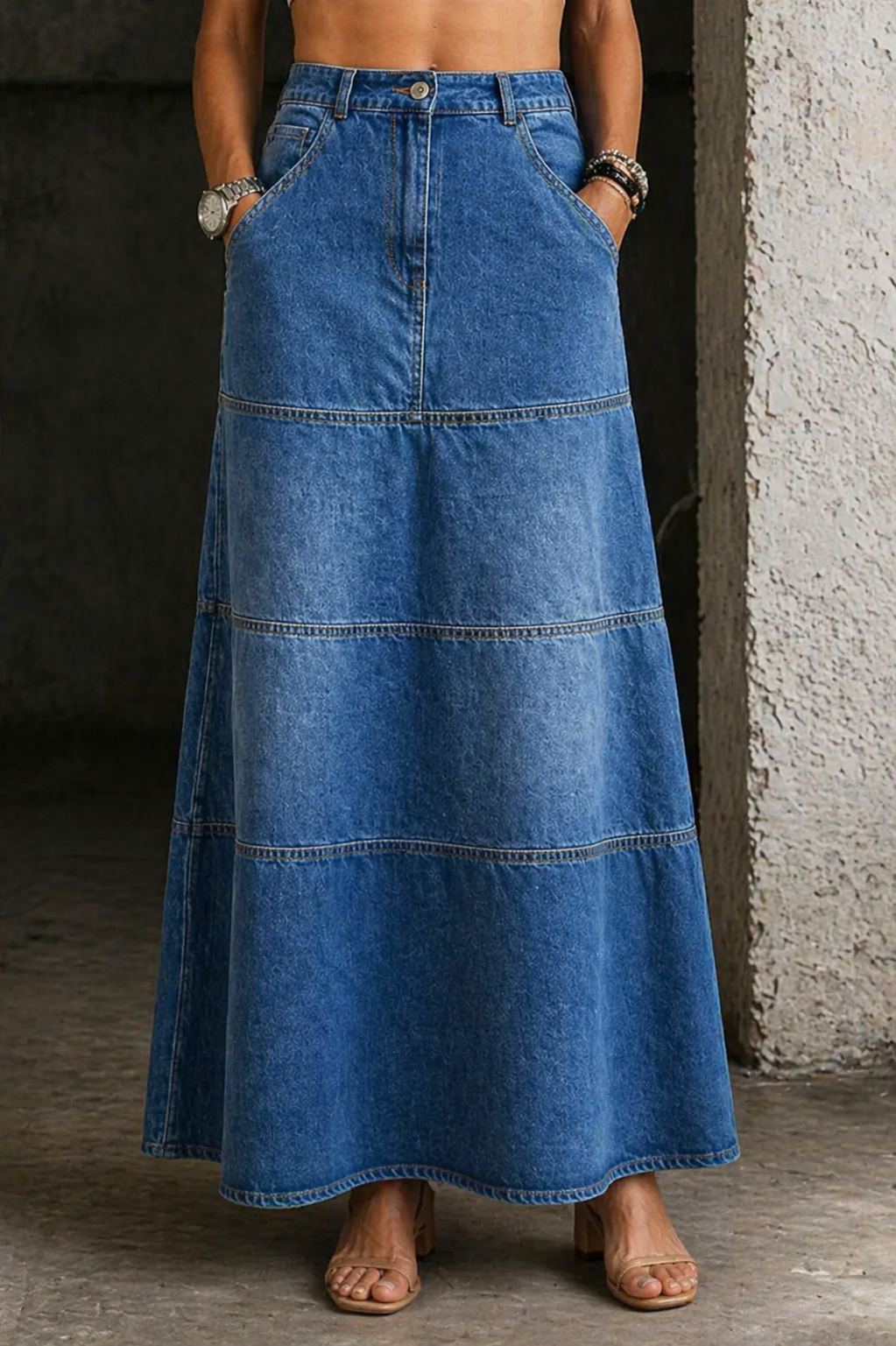 Mary Mid-Length Denim Skirt – Bella Taylor - New York