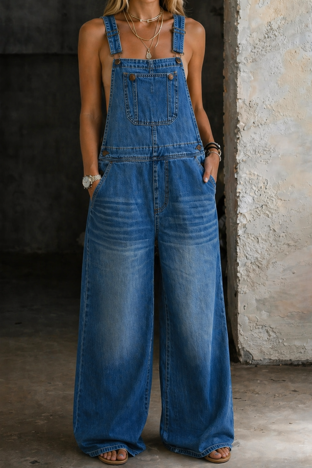 Harper Elastic-Waist Denim Jumpsuit – Bella Taylor - New York