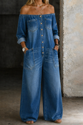 Elena Off-Shoulder Jumpsuit – Bella Taylor - New York