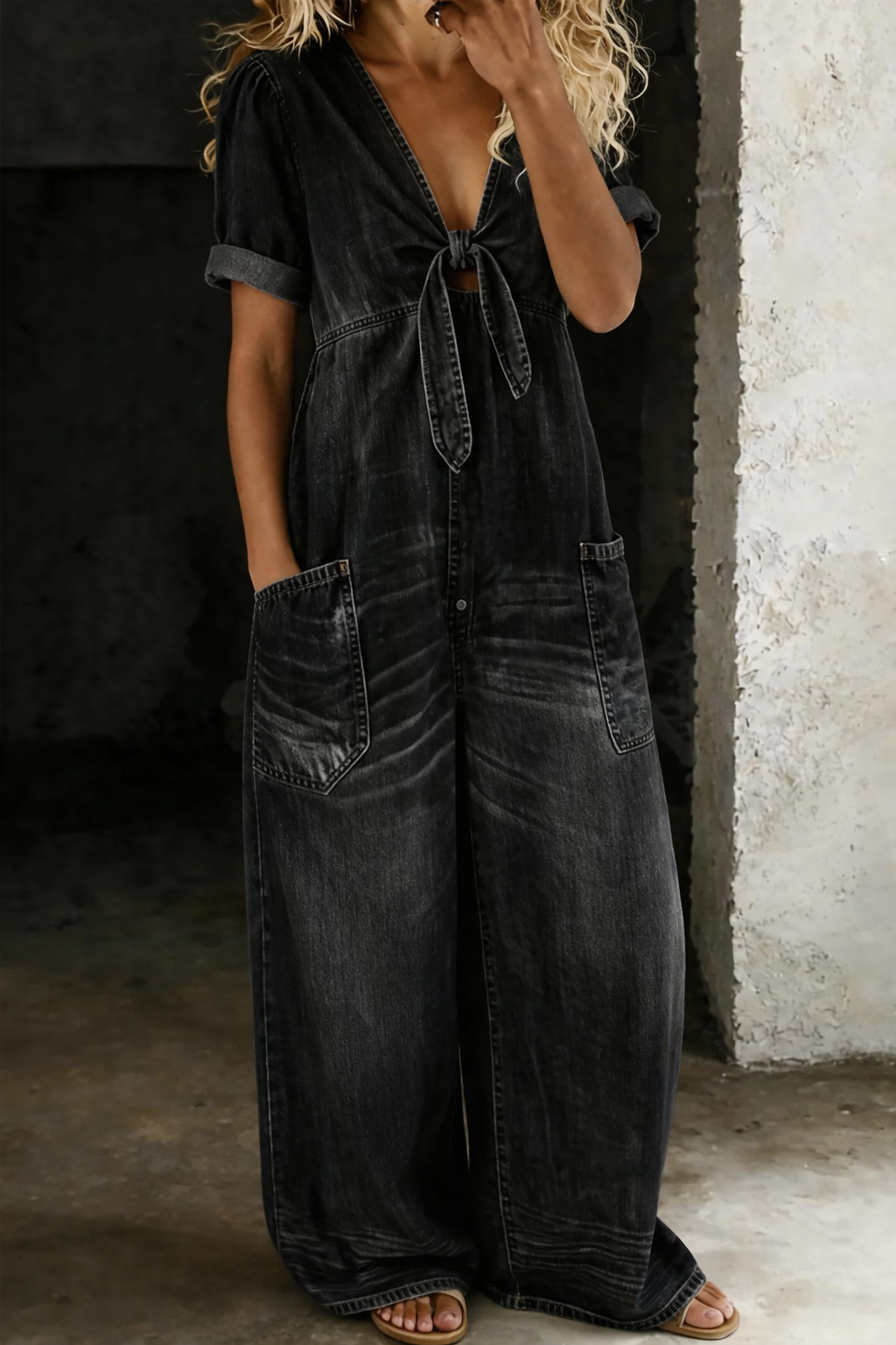 Maya V-Neck Jumpsuit – Bella Taylor - New York
