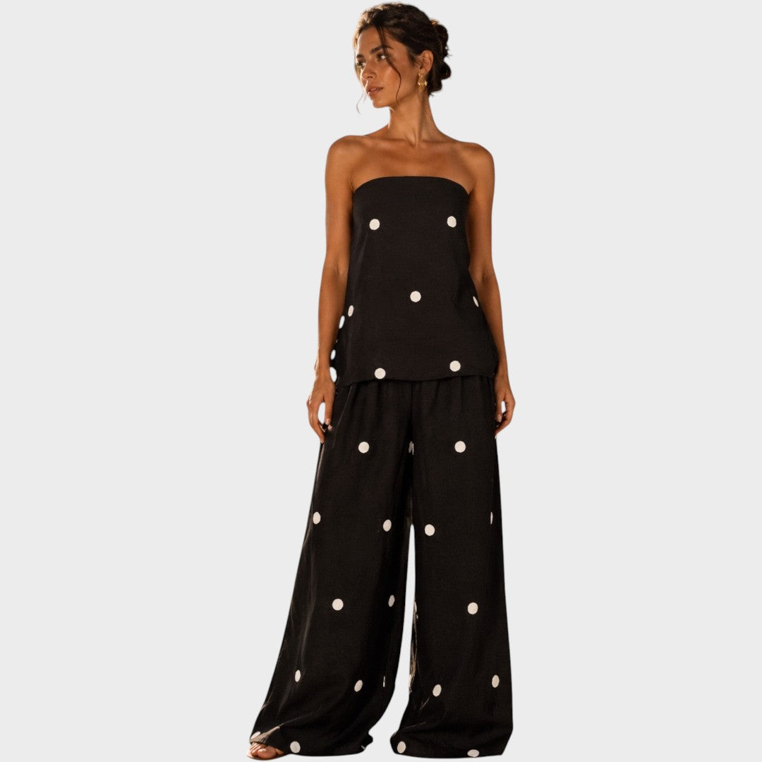 Djamila | Set with Mediterranean polka dots