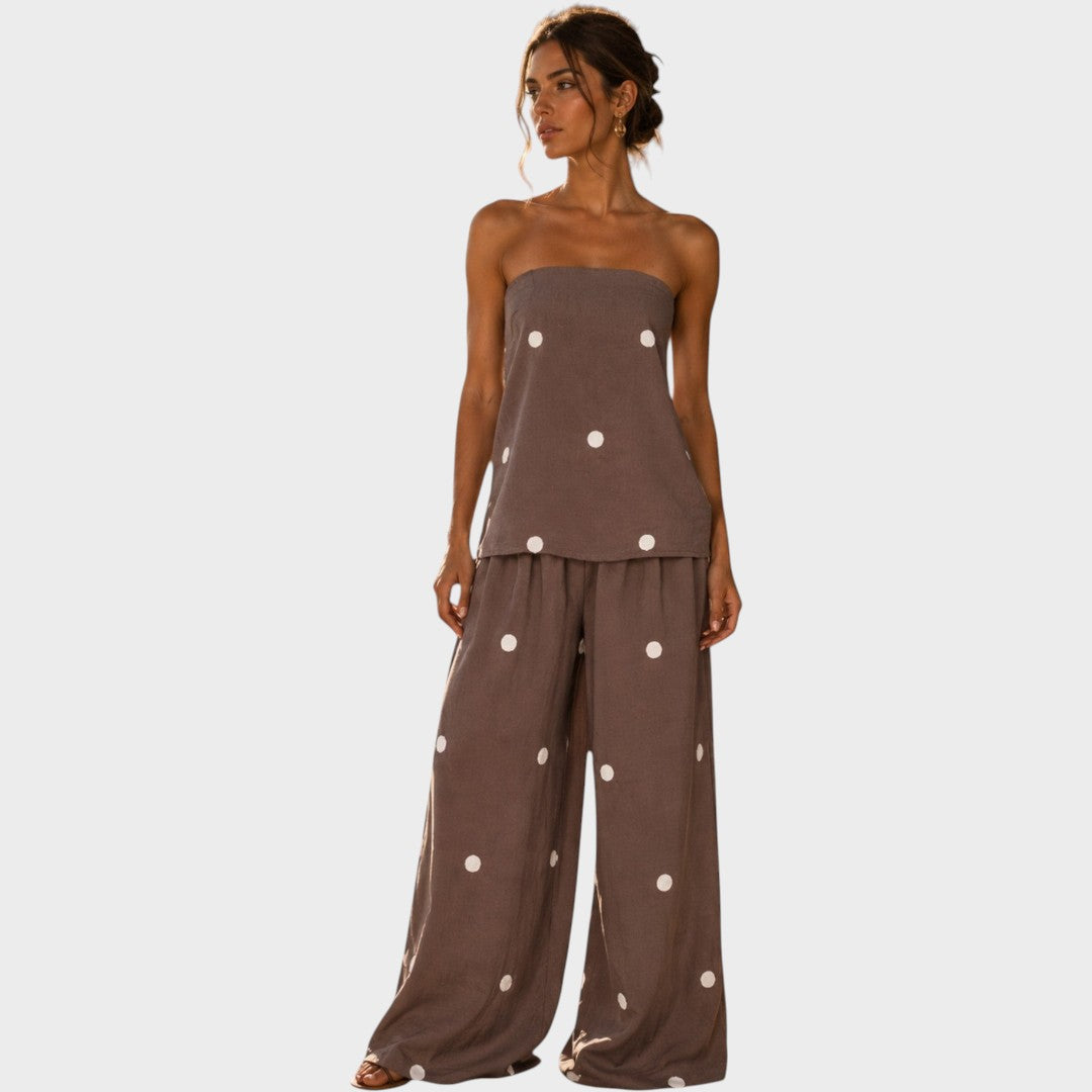 Djamila | Set with Mediterranean polka dots