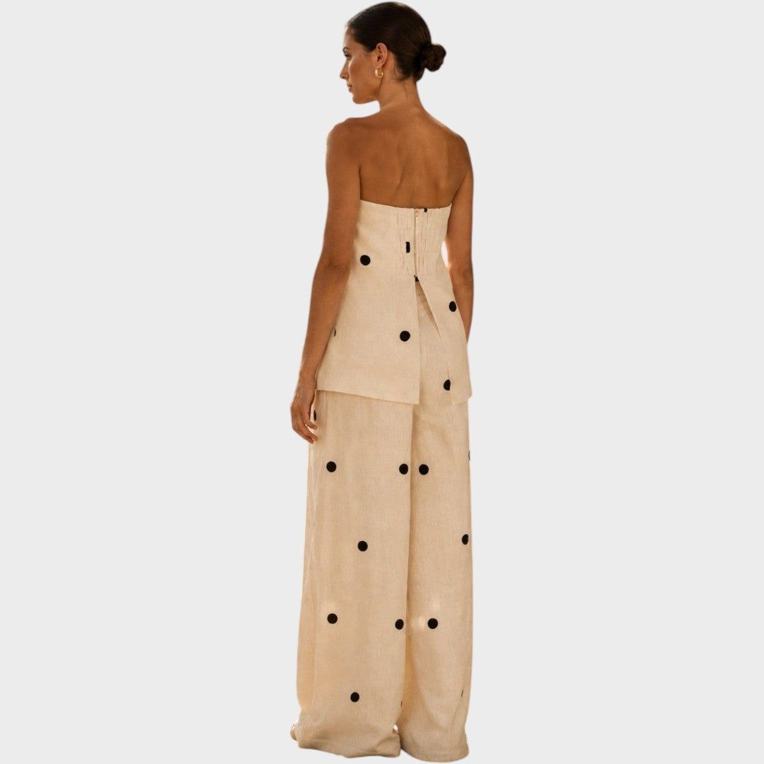 Djamila | Set with Mediterranean polka dots