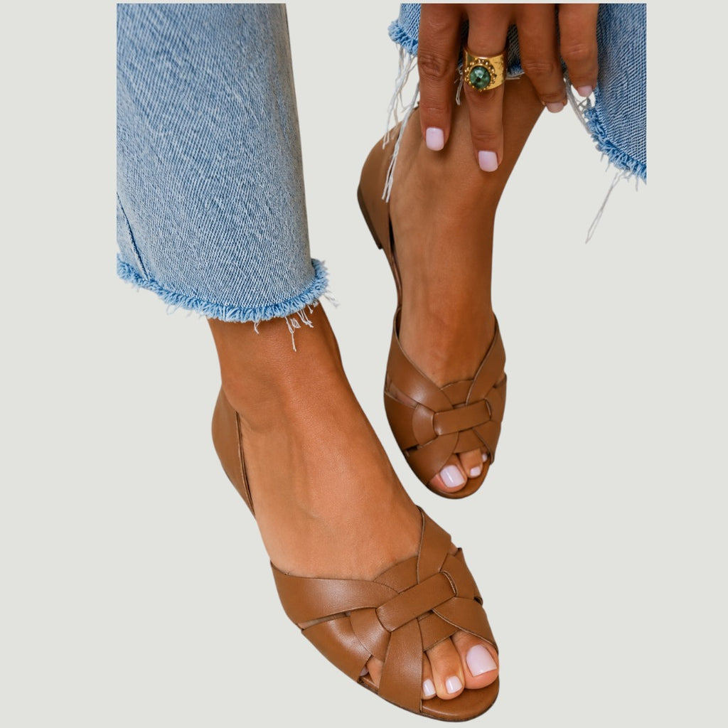 Serafina | Woven Leather Sandals